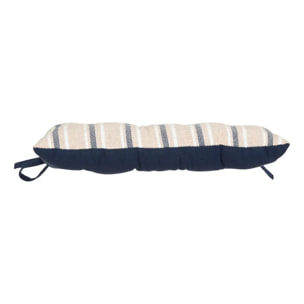 Galette de chaise Groove 38x38cm rayée bleu navy