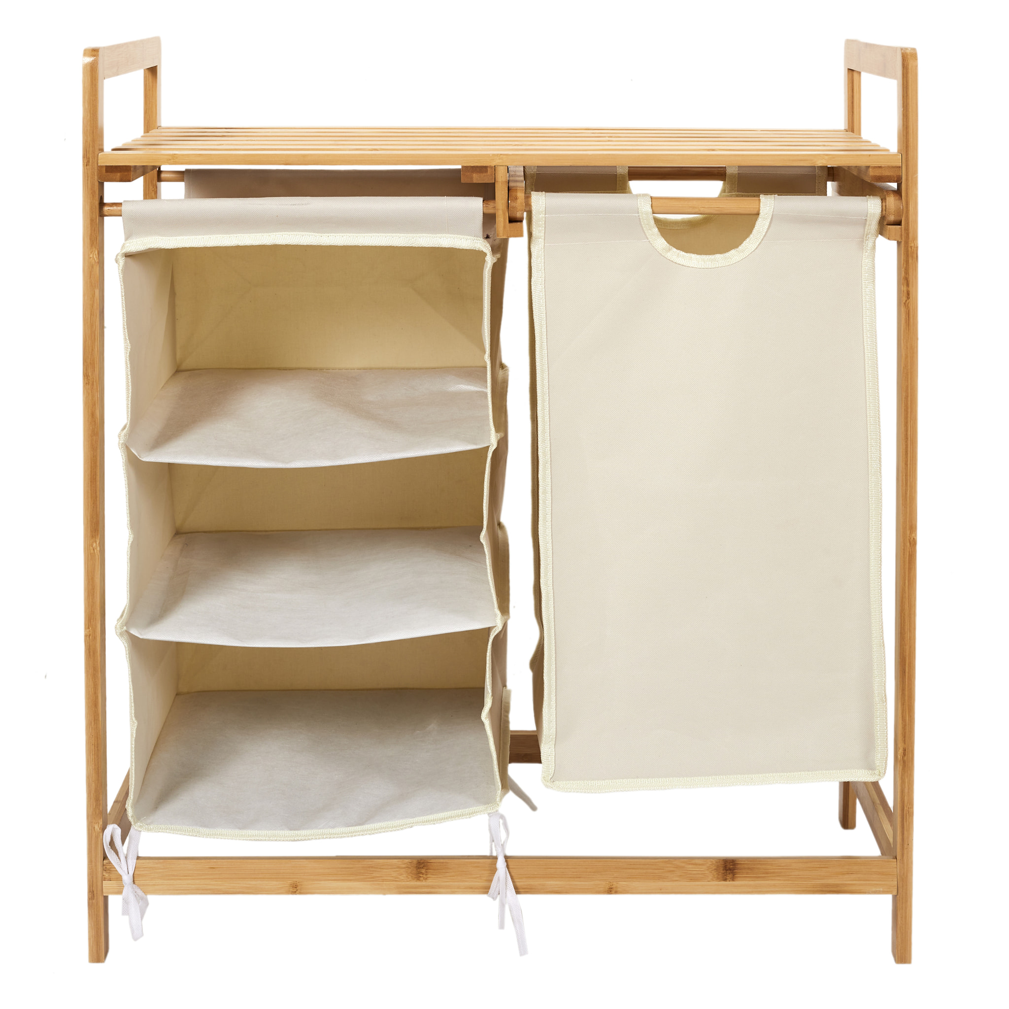 Rangement Compartiments Support Bambou