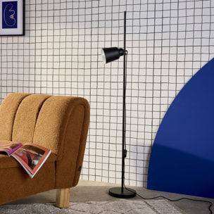 Lampadaire intérieur métal noir H 145cm Rémi