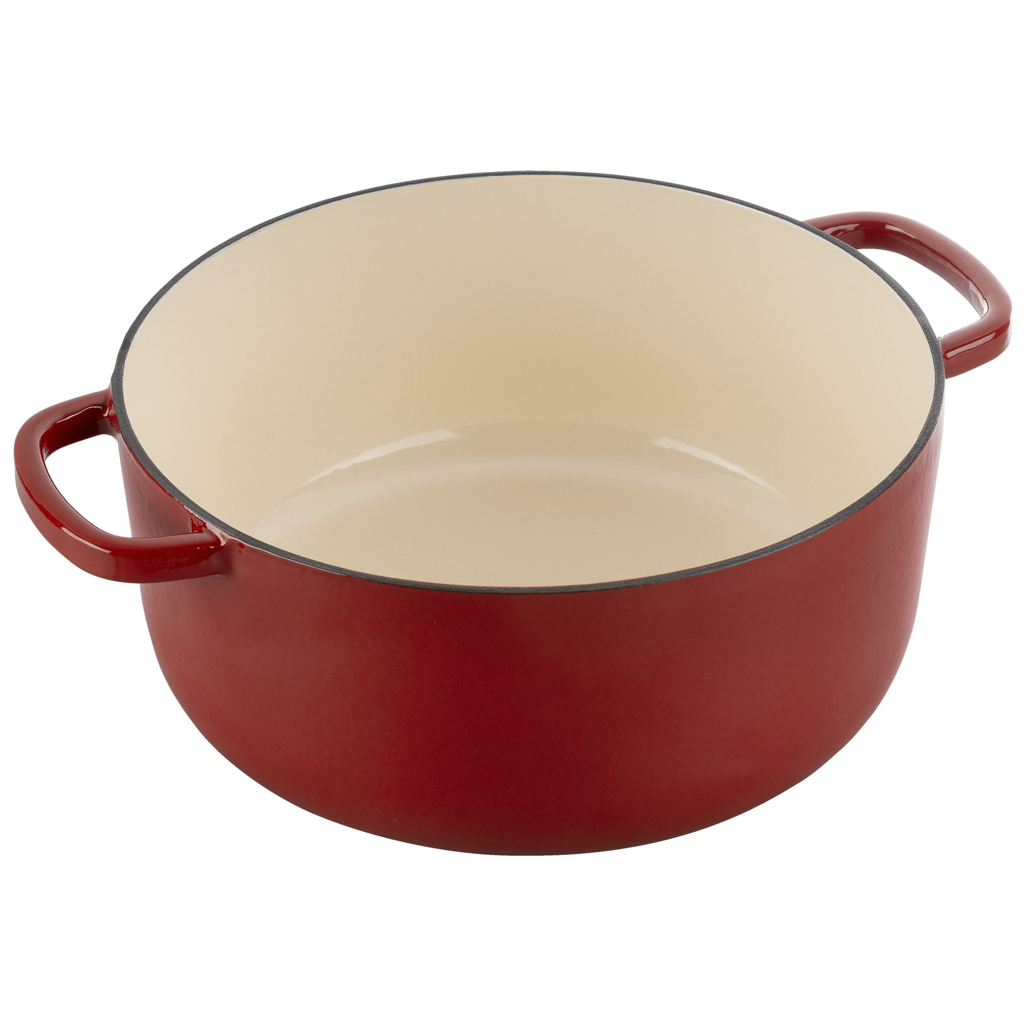 Cocotte en fonte 37 cm, Ovale, Rouge