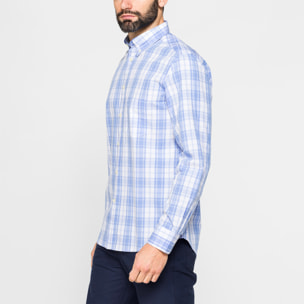 CAMICIA BUTTON-DOWN CON MANICA LUNGA E TASCHINO