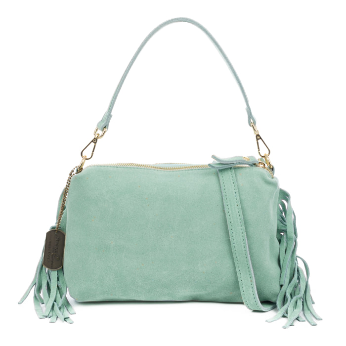 Benedetti Bolso de hombro Mujer. Piel auténtica Gamuza