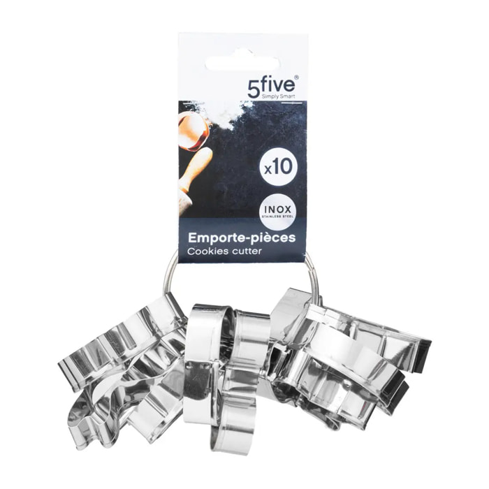 Lot de 10 emporte-pièces en acier