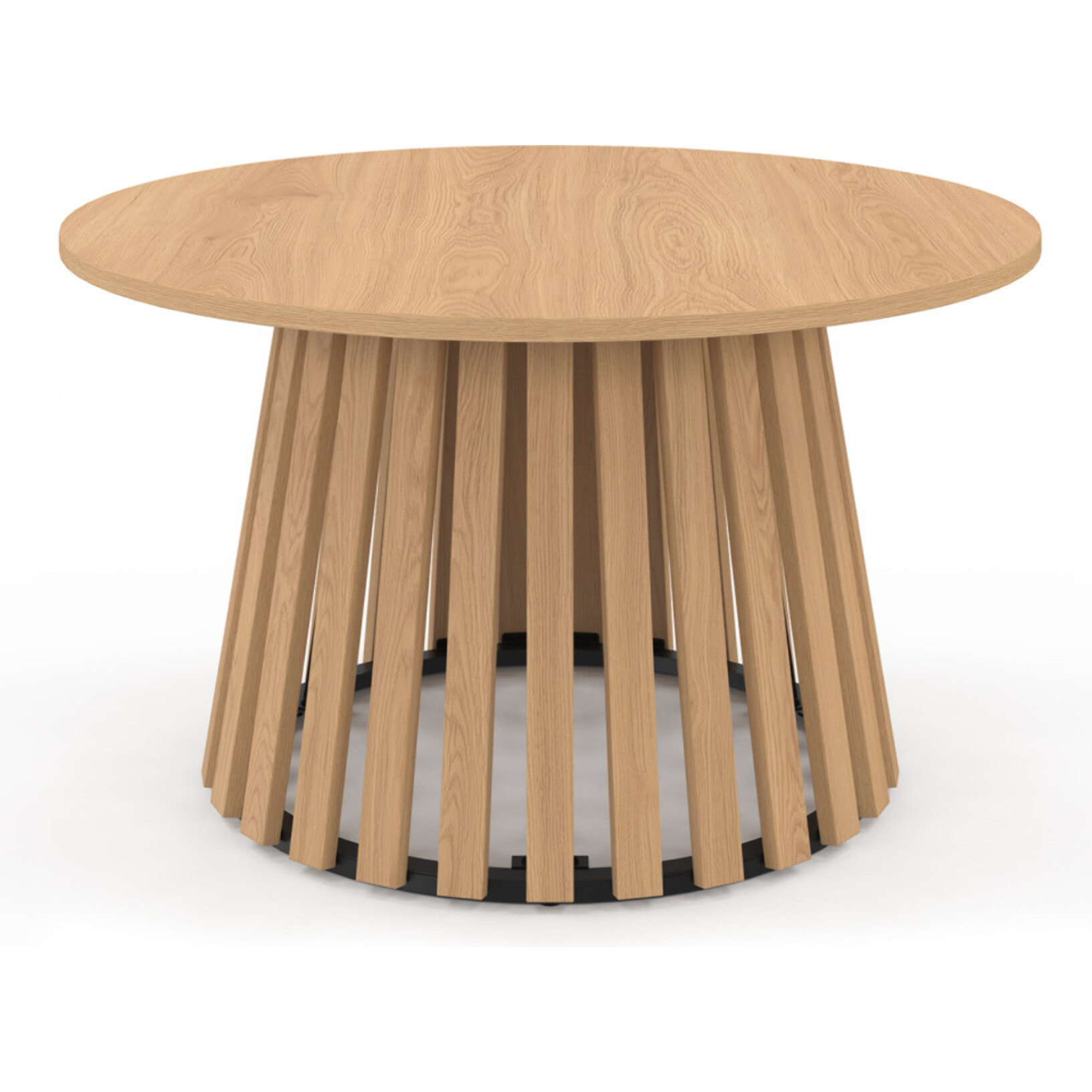 Table basse ronde Camélia pieds lattes