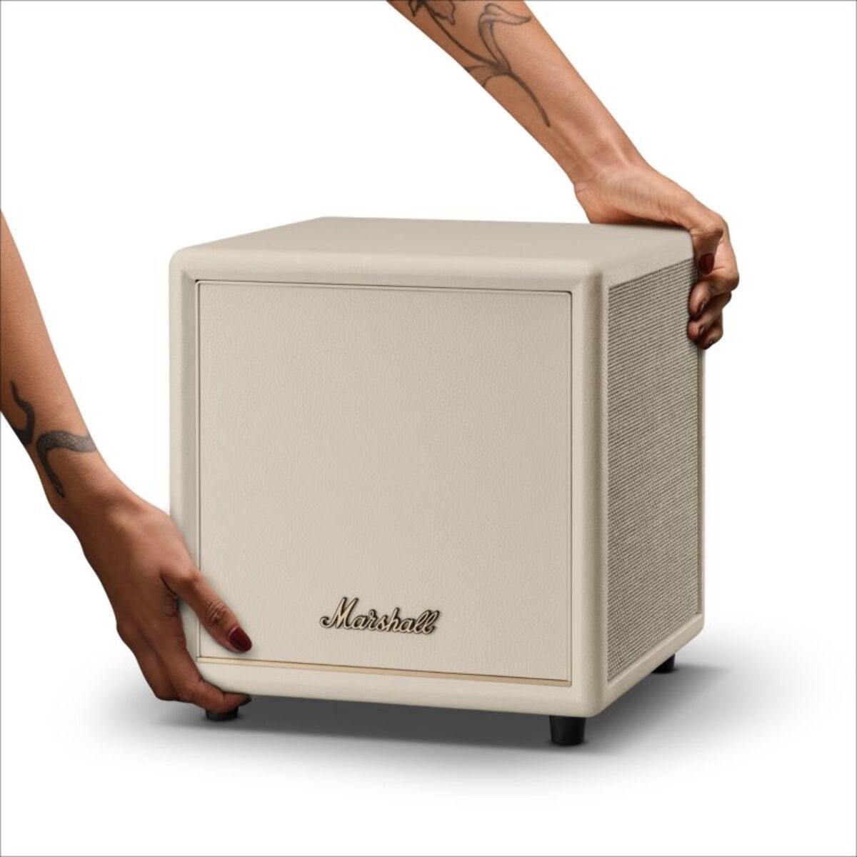 Caisson de basse MARSHALL Heston Sub 200 Crème - Compatible barre de son Marshall, connexion sans fil