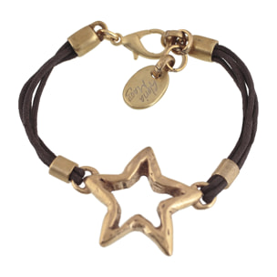 Pulsera estrella zamak dorado