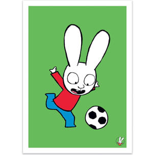 Affiche - Simon Super rabbit Football - Simon Super Rabbit