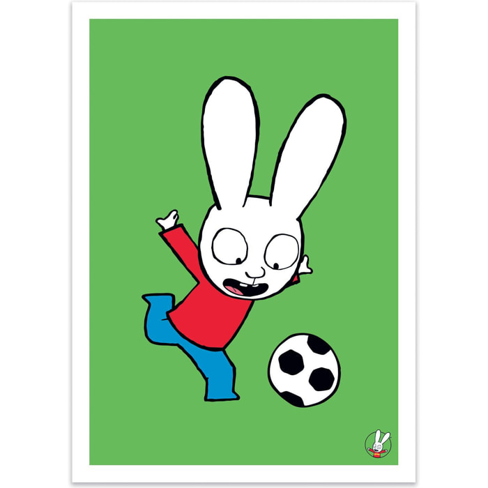 Affiche - Simon Super rabbit Football - Simon Super Rabbit