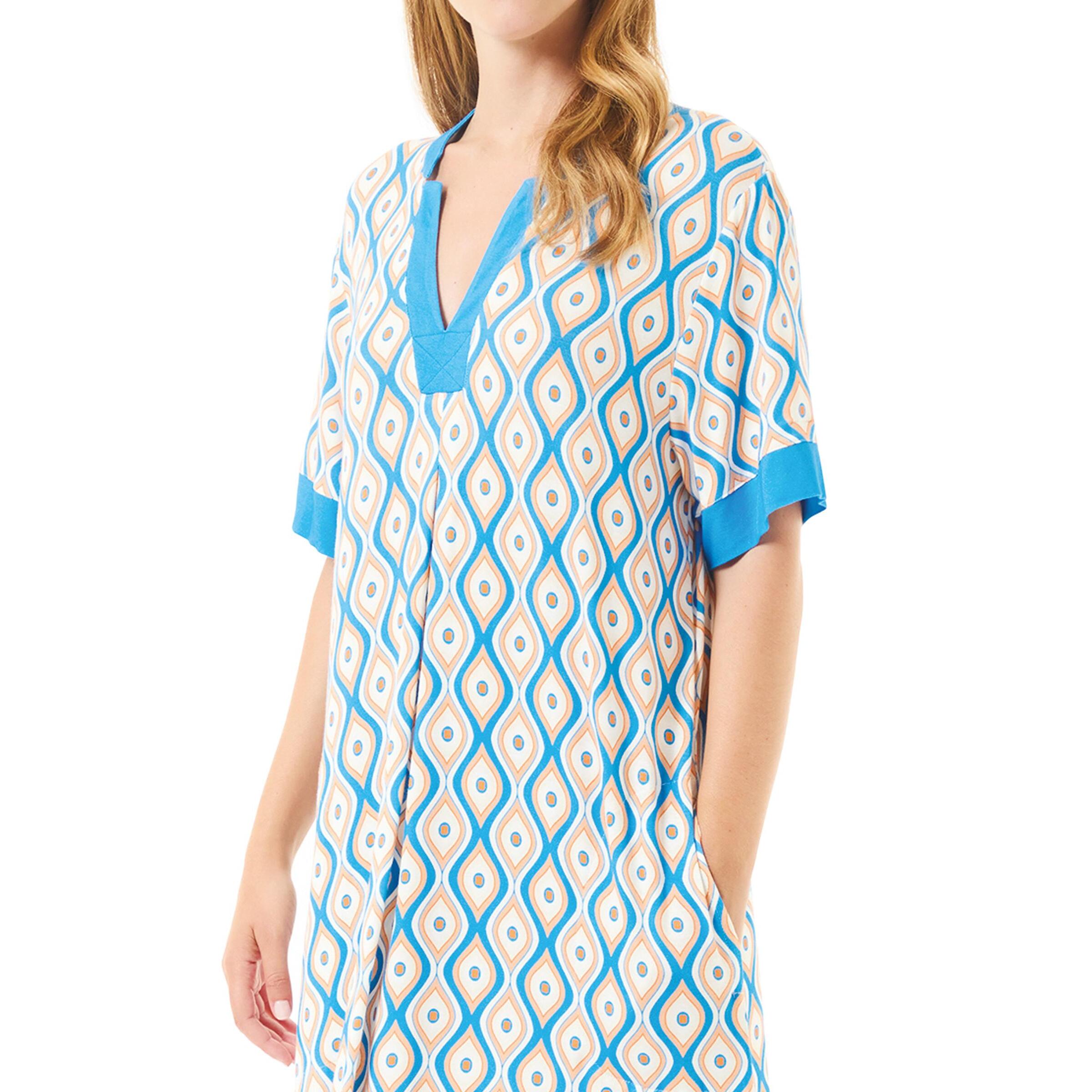 Vestido Viscosa Sin Cuello
