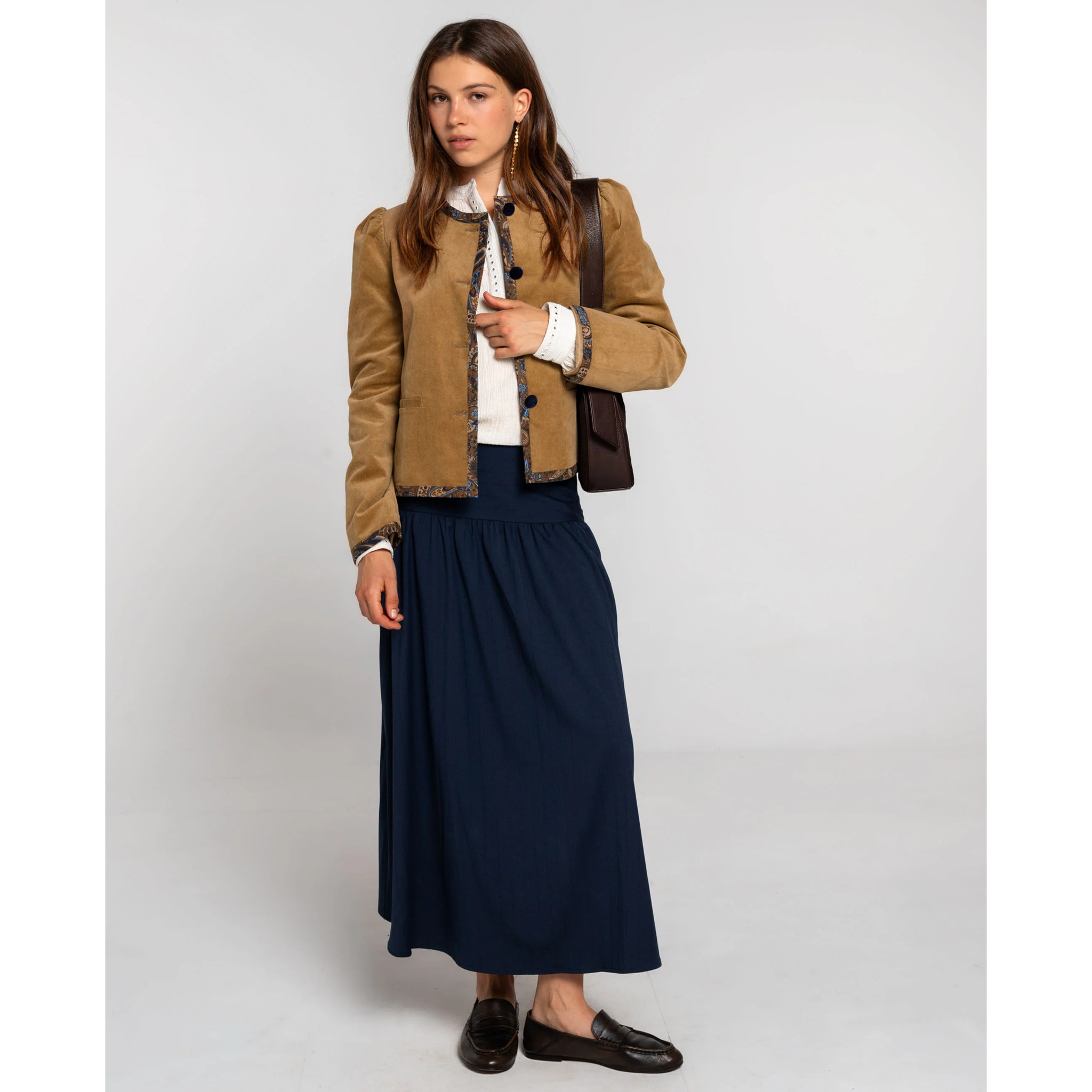 Chaqueta de pana camel