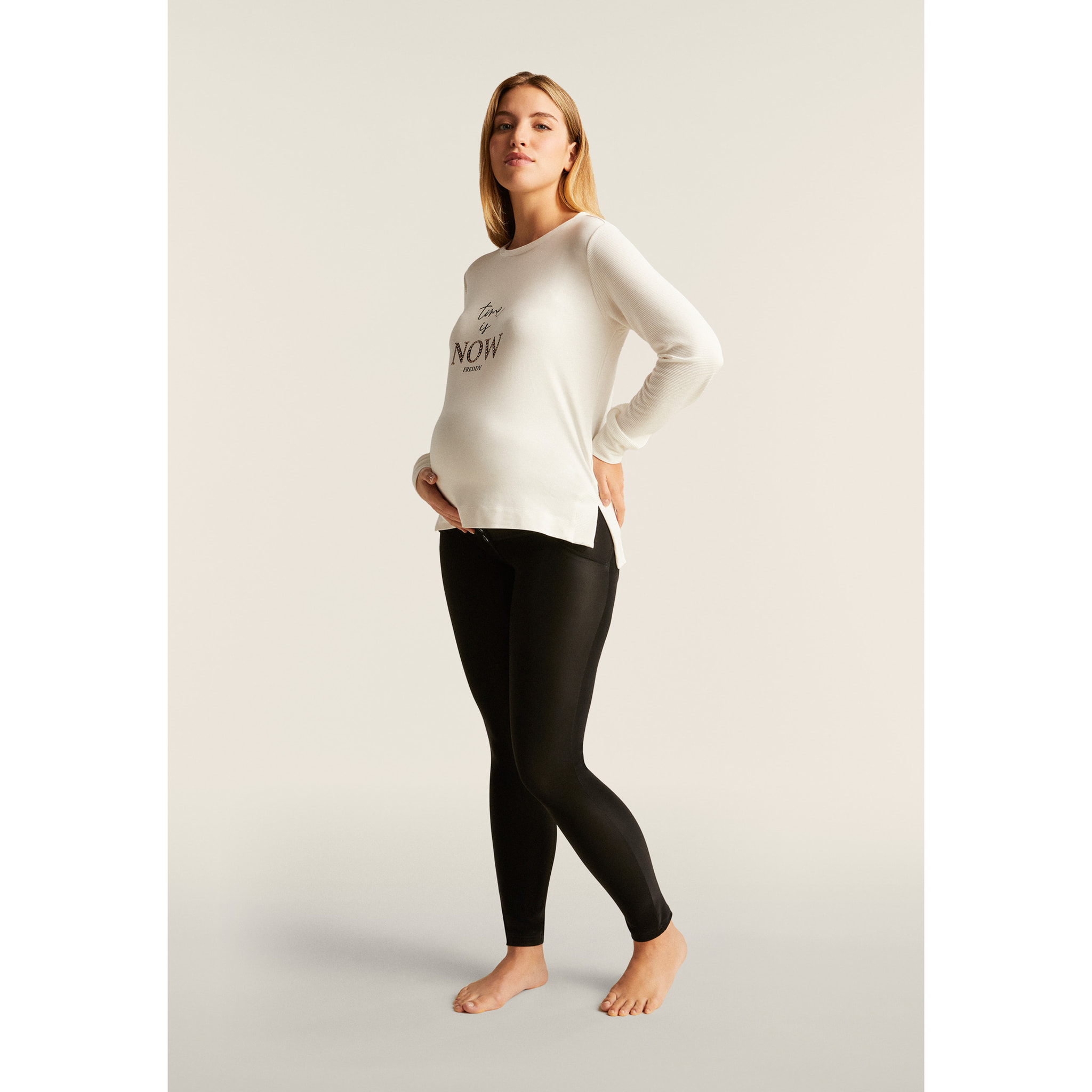 Pantaloni Maternity WR.UP in similpelle effetto bagnato