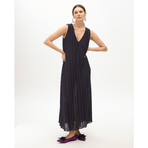 Abito Plissettato con Bretelle