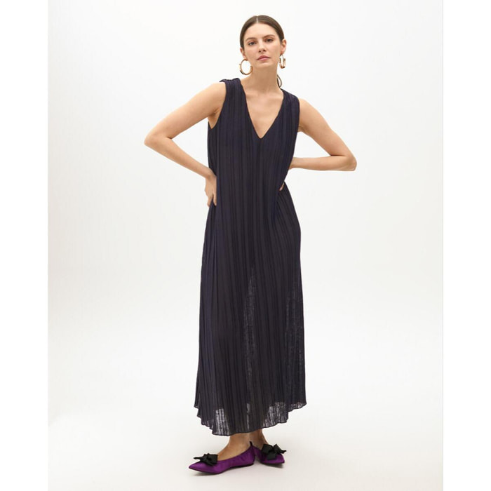 Abito Plissettato con Bretelle