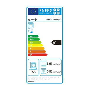 Four encastrable GORENJE BPS6737E06PWG - Pyrolyse - Chaleur pulsée - Porte froide - Rails télescopiques