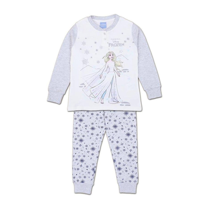 Pigiama Autunno Inverno Elsa Frozen Grigio Lei Disney Grigio