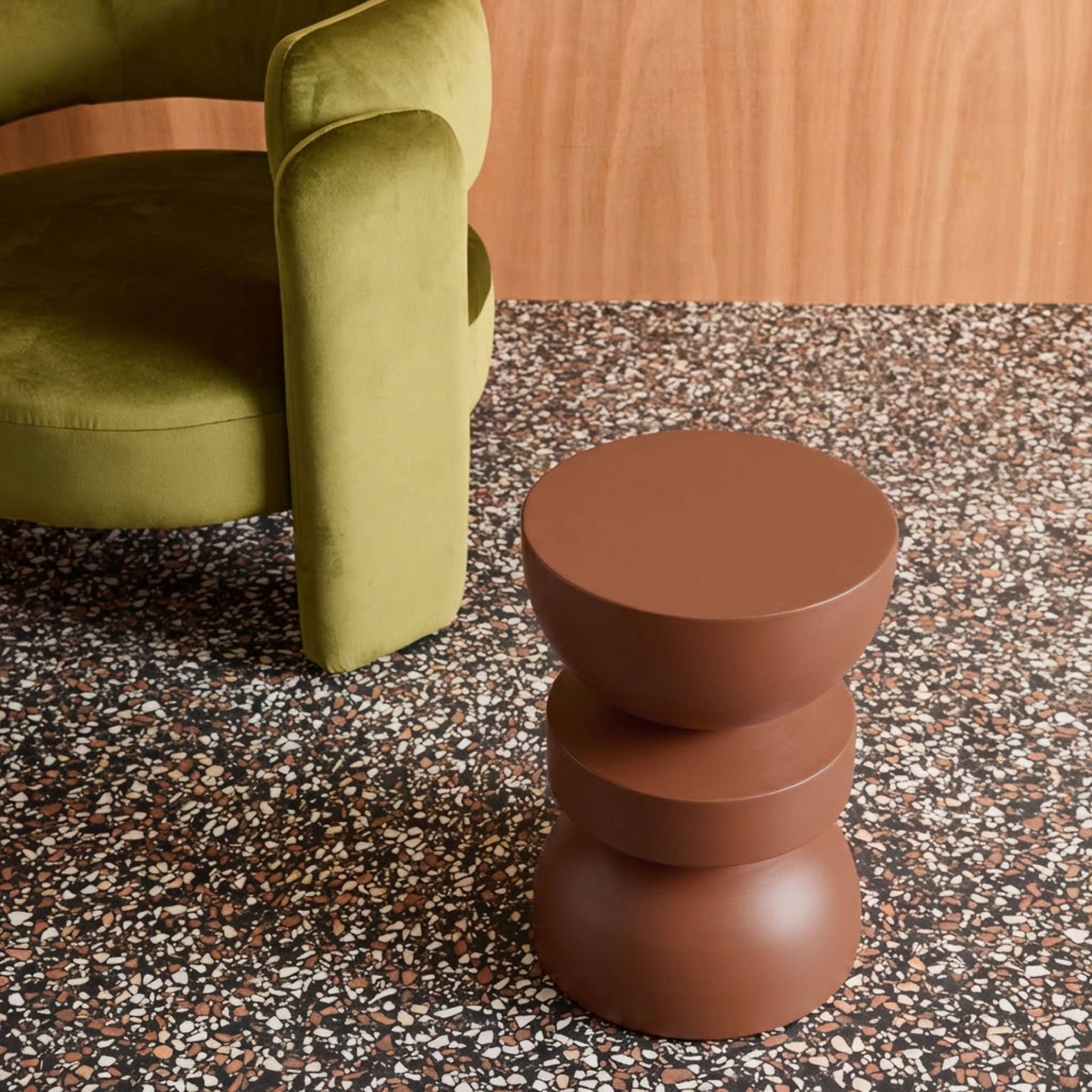 Table d'appoint, bout de canapé, table de chevet métal Ø32 x H43,5cm ASSA