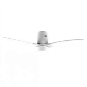 Ventilador de Techo EVVO V553 White – 132 cm, 3 Aspas Blancas, LED 18W con 3 Tonalidades, 6 Velocidades, Temporizador 1-8h, Invierno/Verano, Mando, Motor DC 40W, Kit Incluido