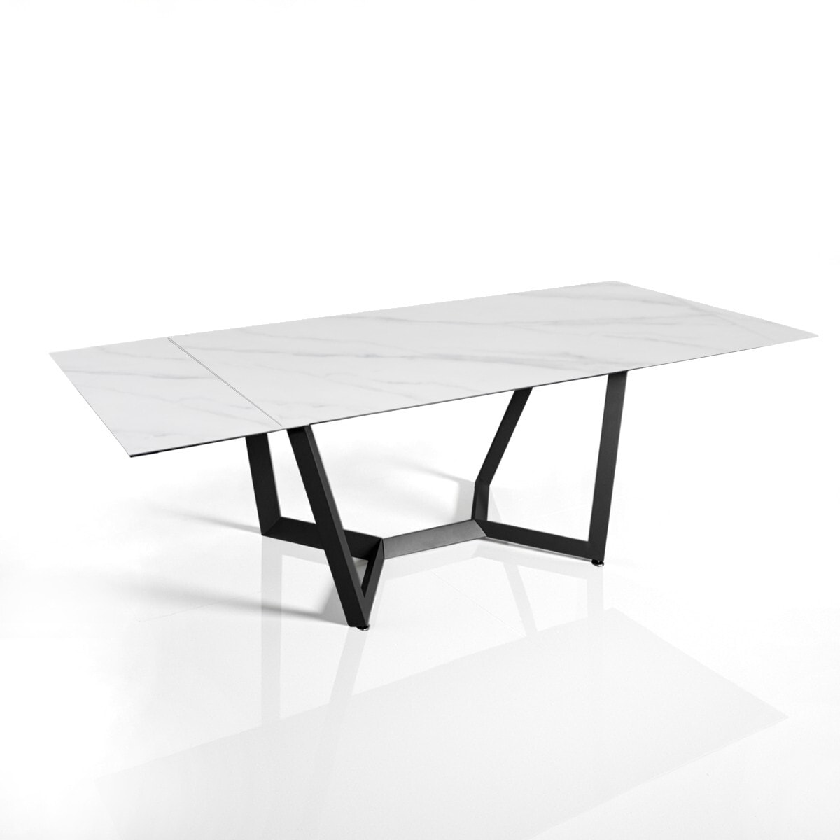 Tomasucci Table extensible LEO EVO en MARBRE BLANC / GRIS