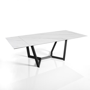 Tomasucci Table extensible LEO EVO en MARBRE BLANC / GRIS