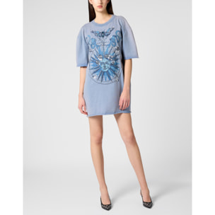 PHILIPP PLEIN Open Back T-Shirt Dress Butterfly Tattoo