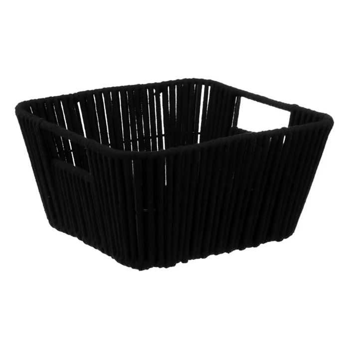 Panier tissu 31x15cm Noir Manille