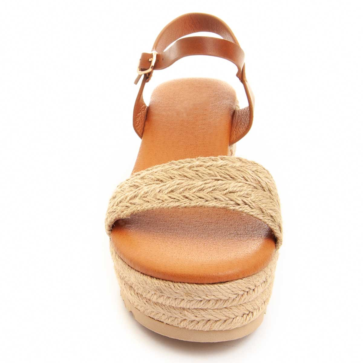 Sandalias de Cuña - Beige - Altura: 6 cm