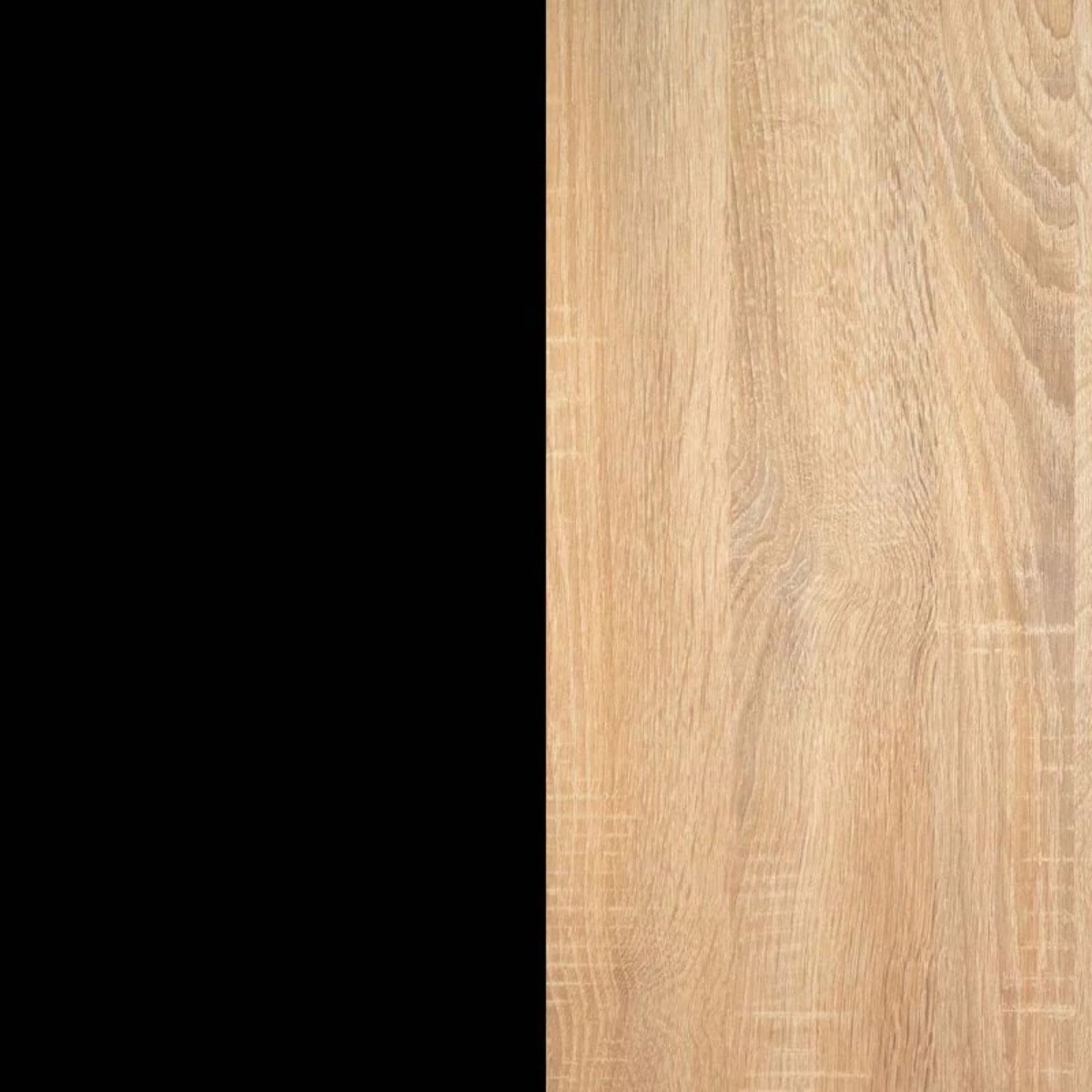 Mesa de comedor Naya en negro y roble canadian 140X80 cm Negro - Roble Canadian