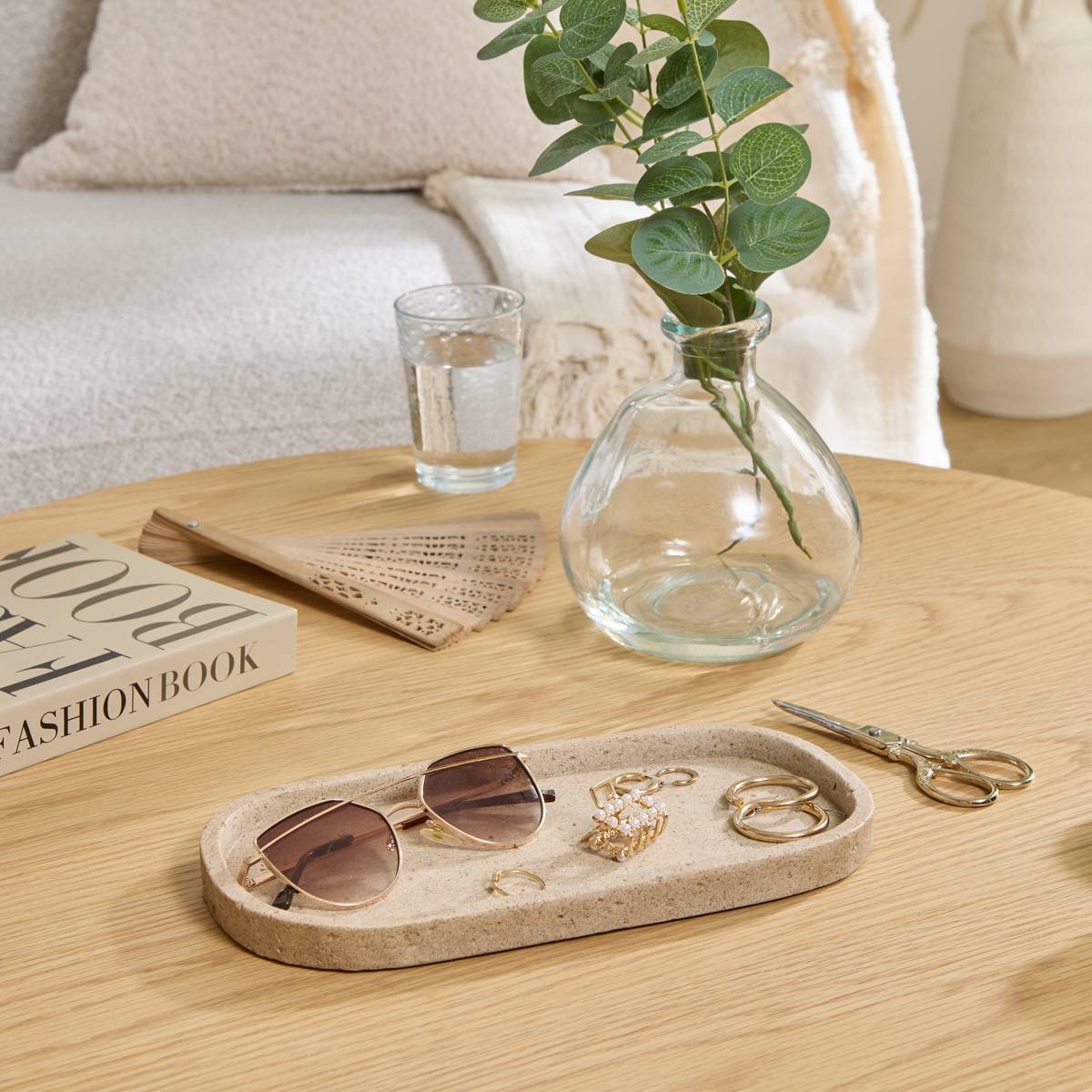 Vide-poche Anaya L27xP14xH2 cm beige