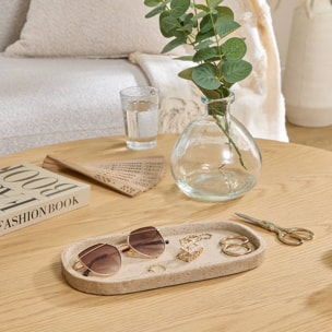 Vide-poche Anaya L27xP14xH2 cm beige