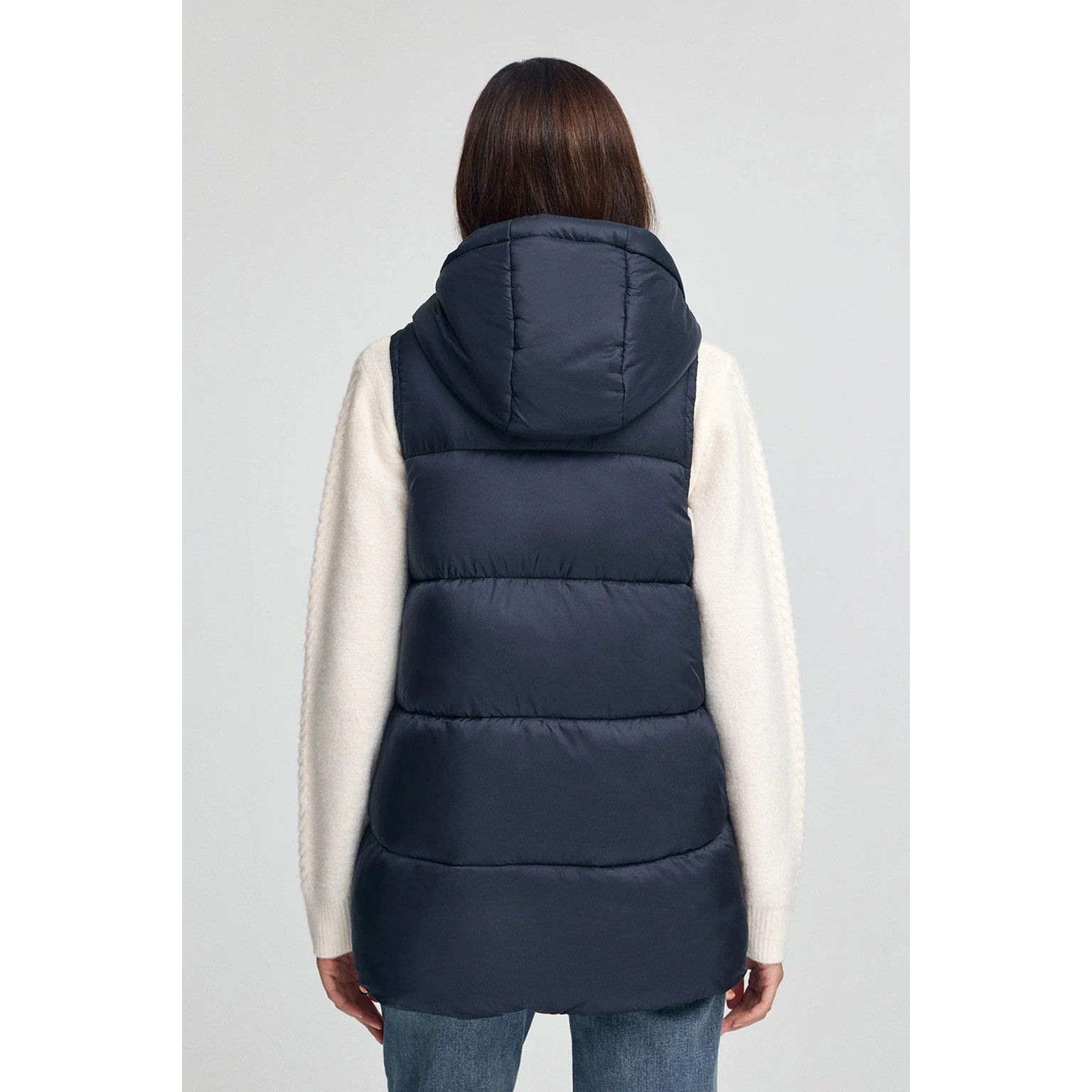 Gilet trapuntato blu marino con logo Polo Club