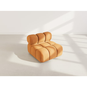 Ruby - module d'assise en velours texturé - Terracotta