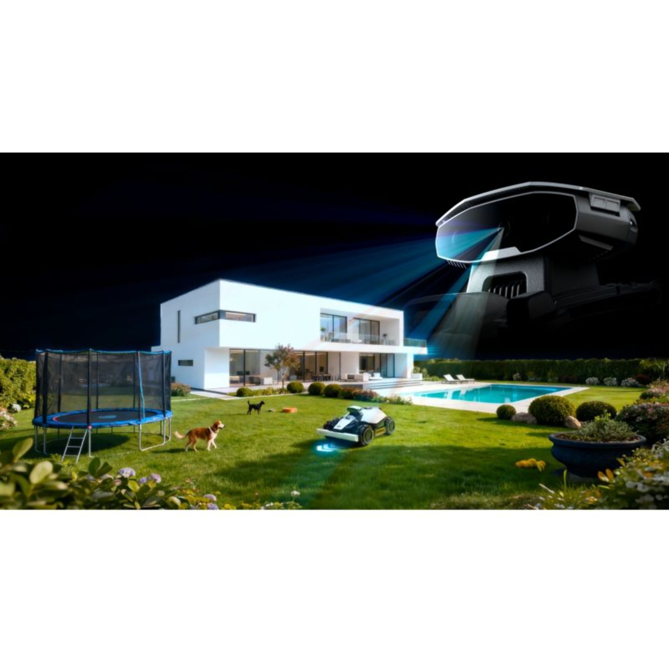 Robot tondeuse MAMMOTION LUBA mini 2 AWD sans fil périphérique, 1000 m² de superficie, 4 roues motrices pour fortes pentes