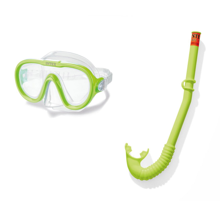 Intex Set Maschera e Boccaglio Adventurer, Colori Assortiti