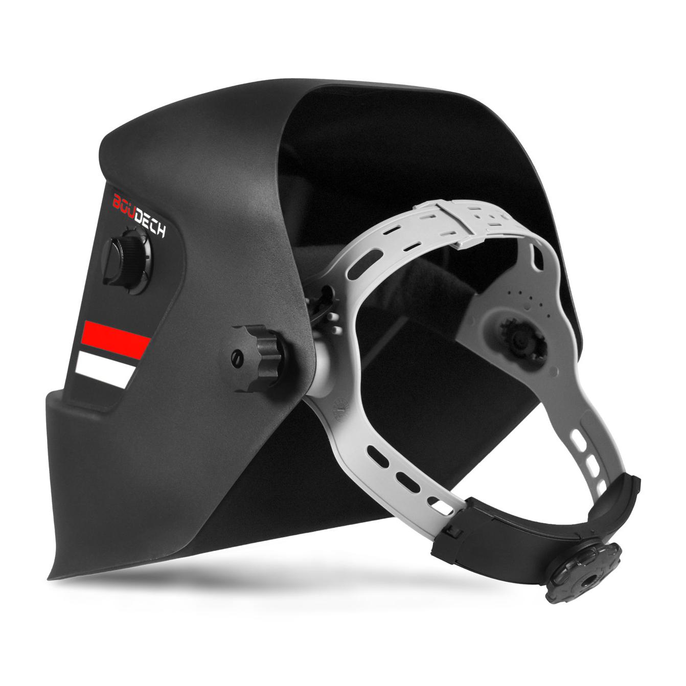 Maschera per saldatura automatica con casco protettivo e schermo autoscurante