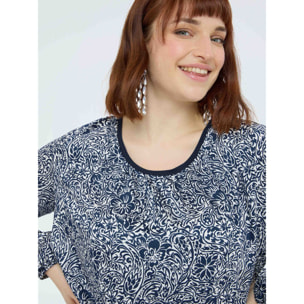 Fiorella Rubino - Blusa con estampado floral - Azul