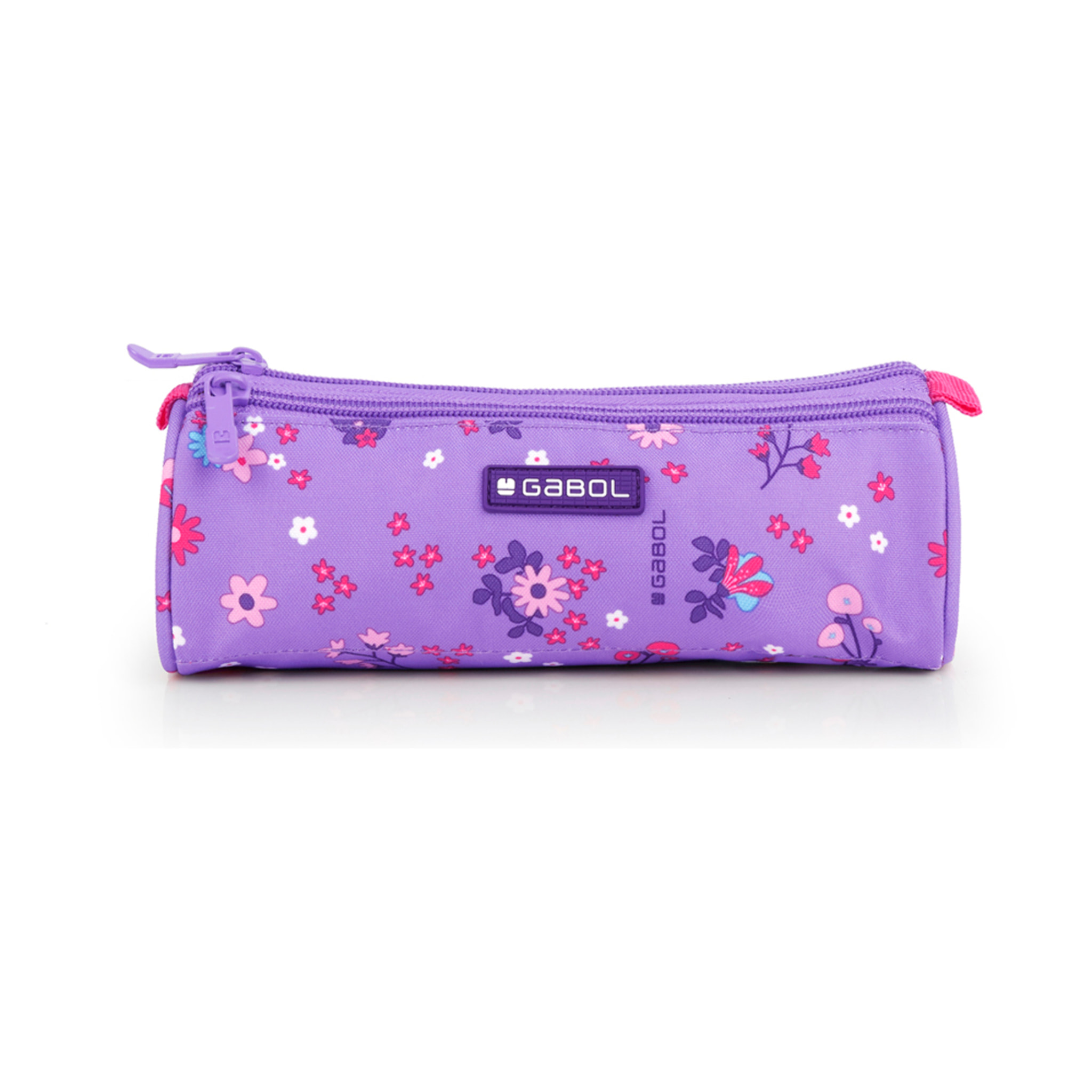 Estuche triple Gabol VIOLET con flores y resistente al agua