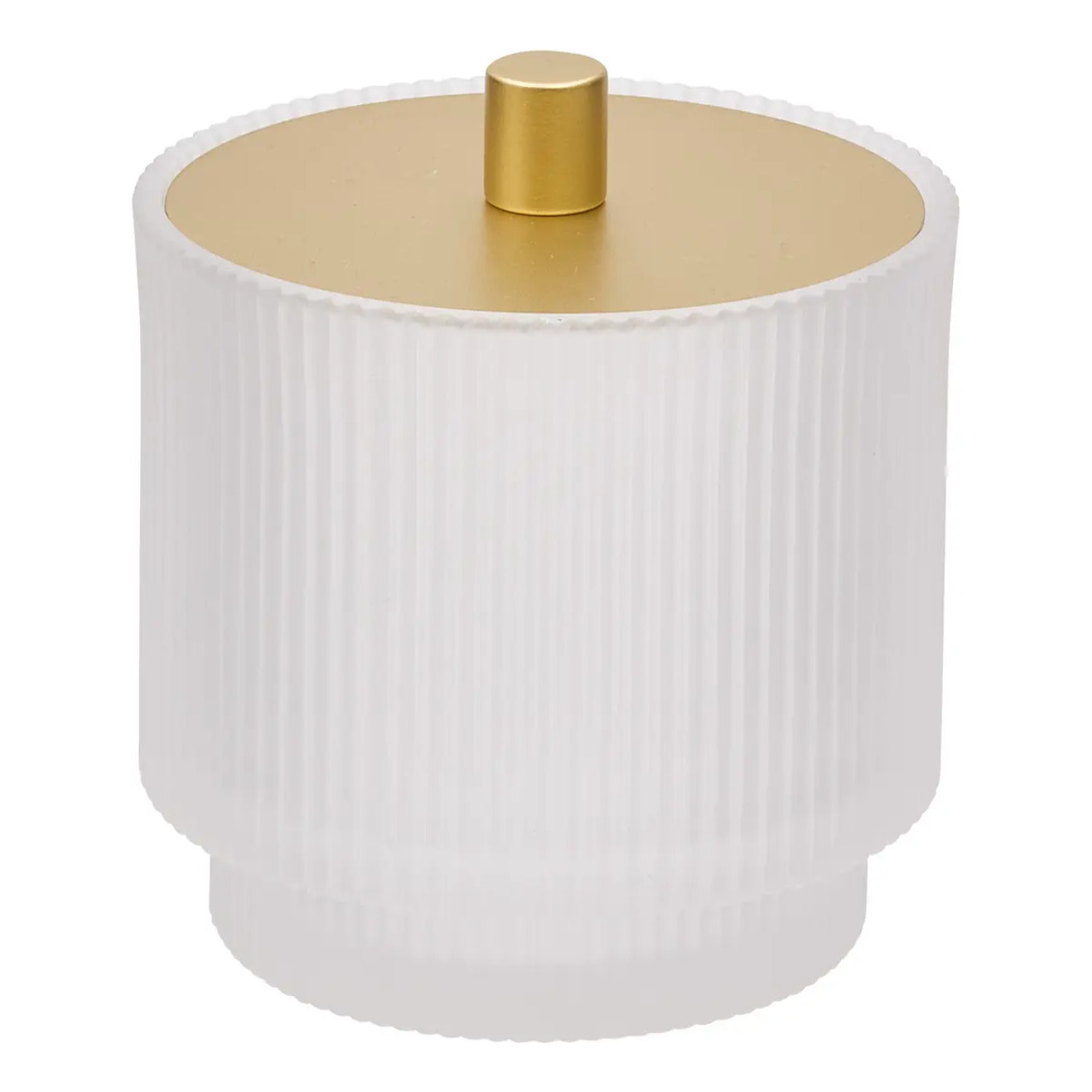 Pot à coton rond D.10cm blanc