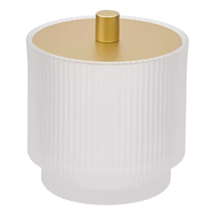 Pot à coton rond D.10cm blanc