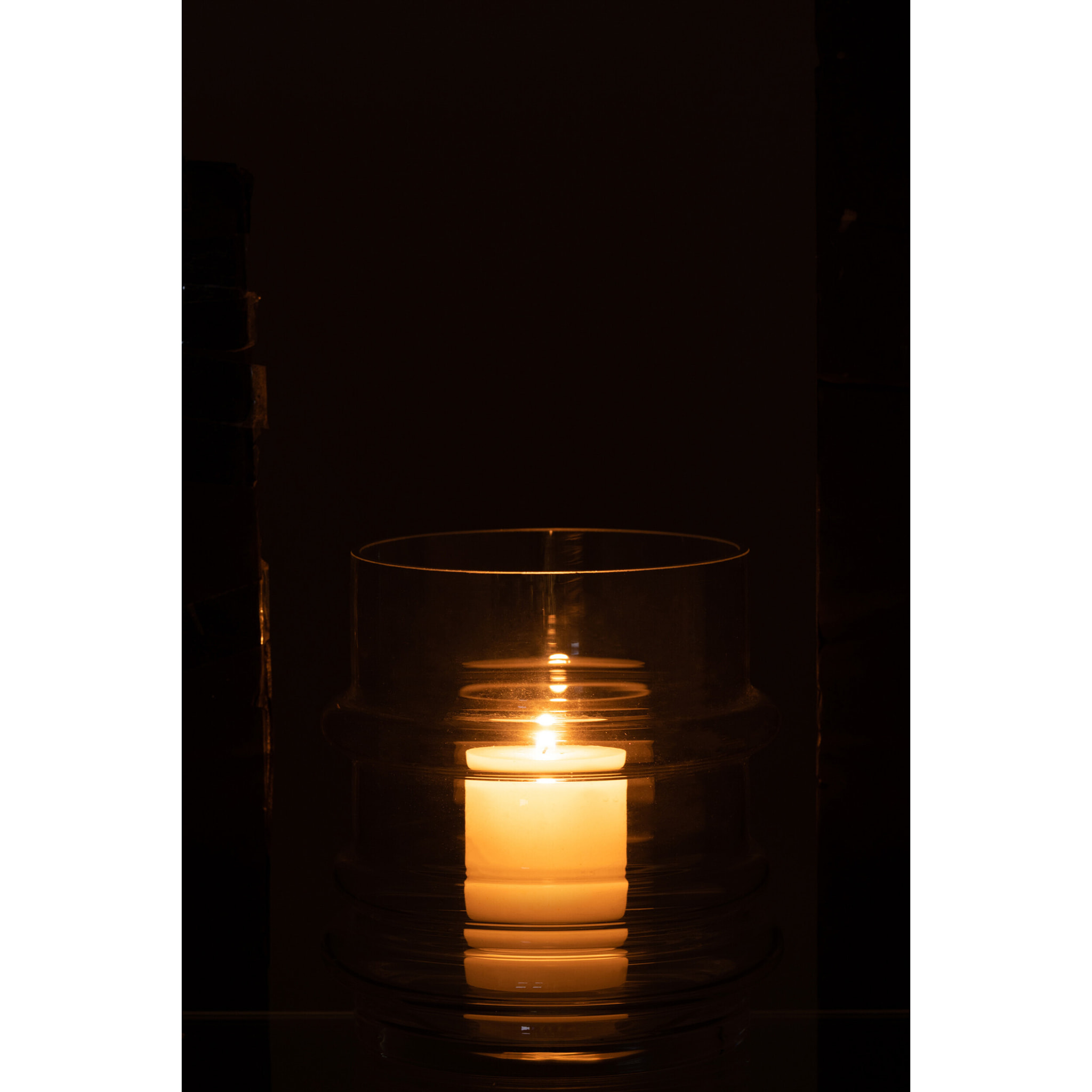 J-Line vase Bord - verre - transparent - small - Ø 15 cm