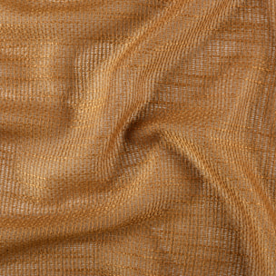 Voilage tamisant à œillets  - Effet filet ajouré - Marron Clair