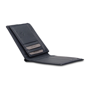 Portafoglio uomo in vera pelle - Modello Cavalier - Casual - 12.5 x 9.5 x 2.0 cm