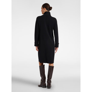 Elena Mirò - Vestido de cuello alto en viscosa - Negro