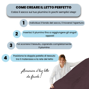 PARURE COPRIPIUMINO ZOE PIAZZA E MEZZA