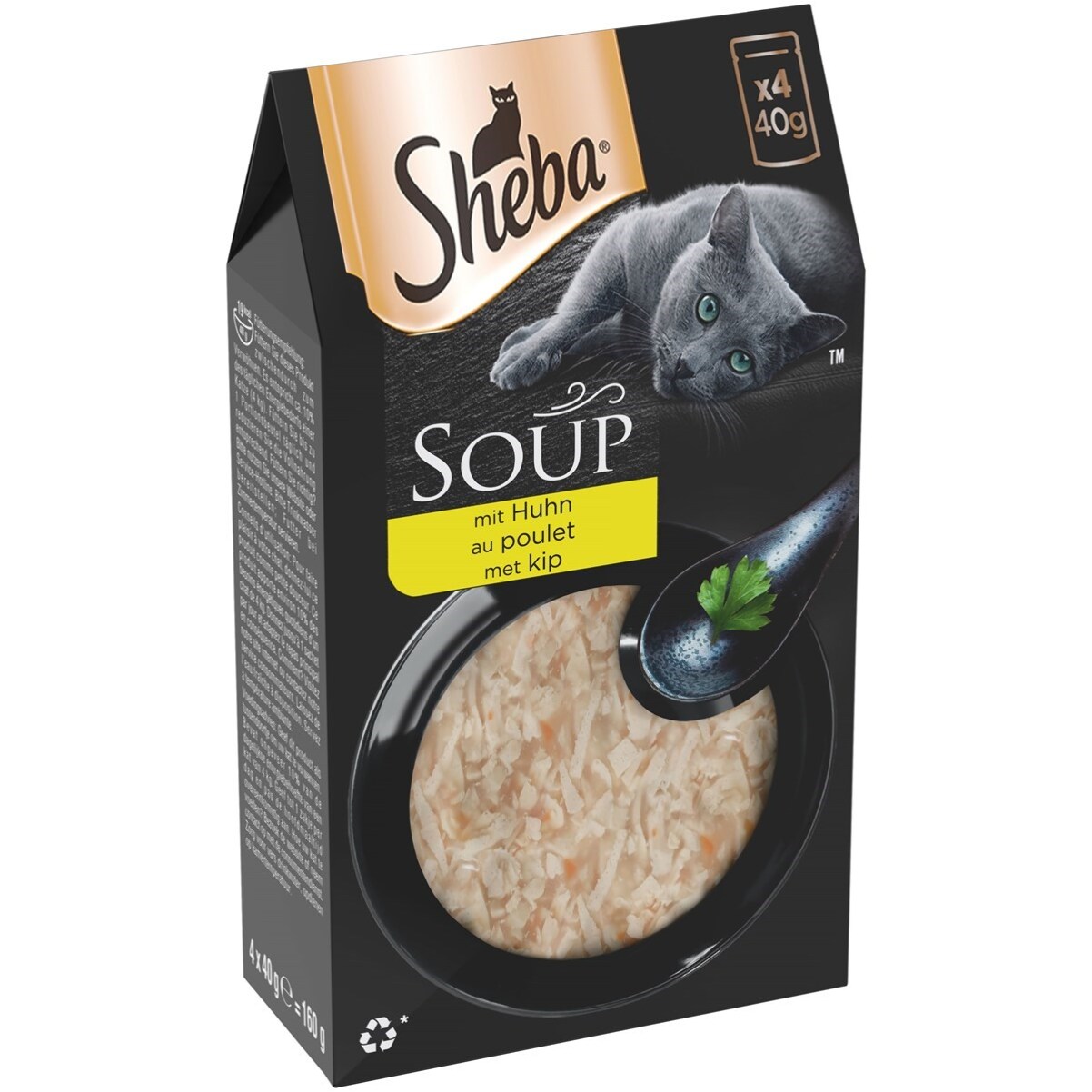 SHEBA Soupe 40 Sachets fraîcheur au poulet pour chat 40g (10x4)