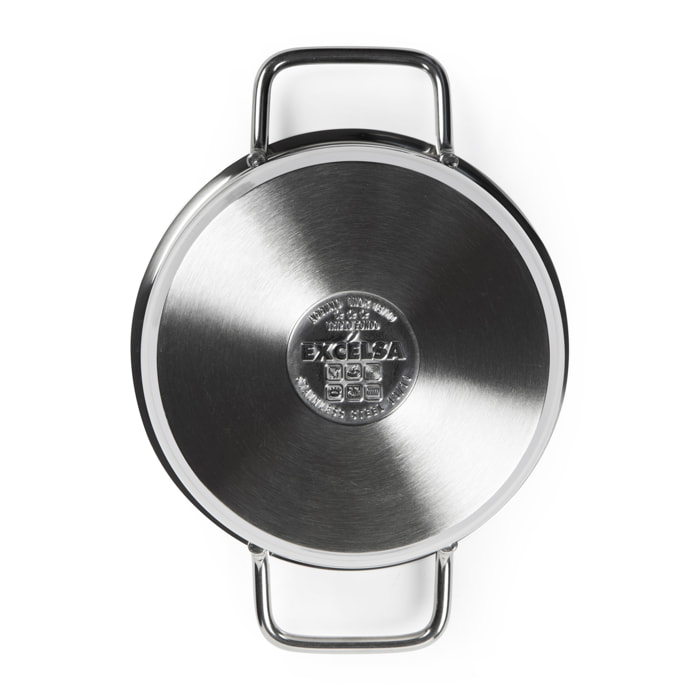 Batterie de cuisine 6 pièces Excelsa Jazz Cook, acier, argent