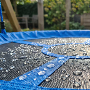 Balançoire nid d'oiseau hauteur réglable charge 200 kg 80 cm bleu