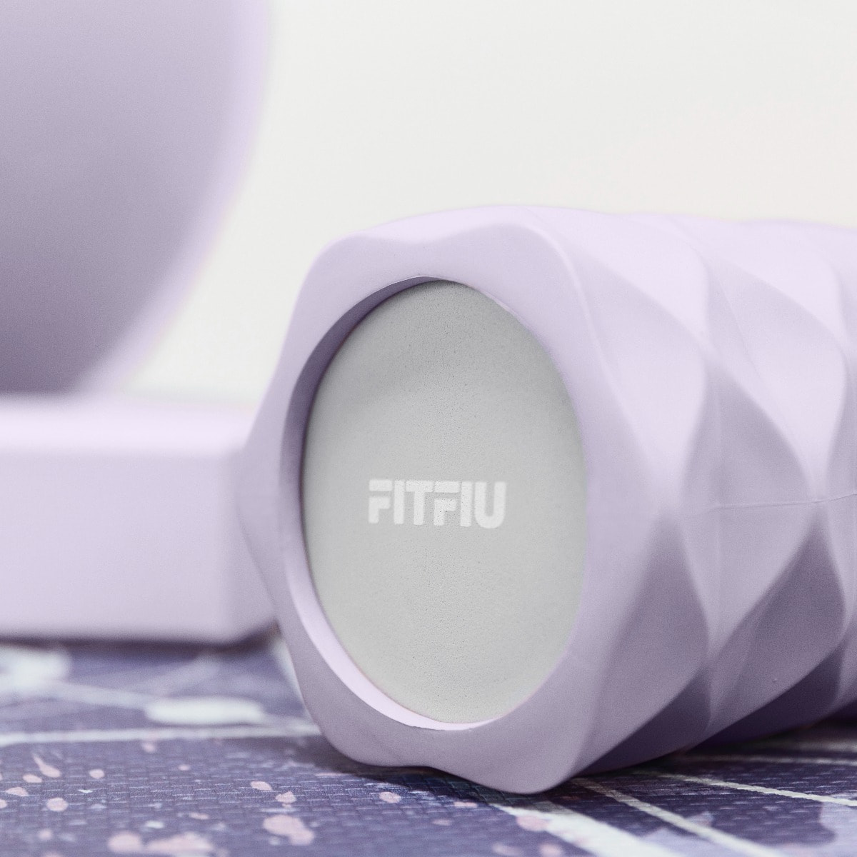 Rodillo foam roller lila FITFIU entrenamiento yoga pilates espuma EVA