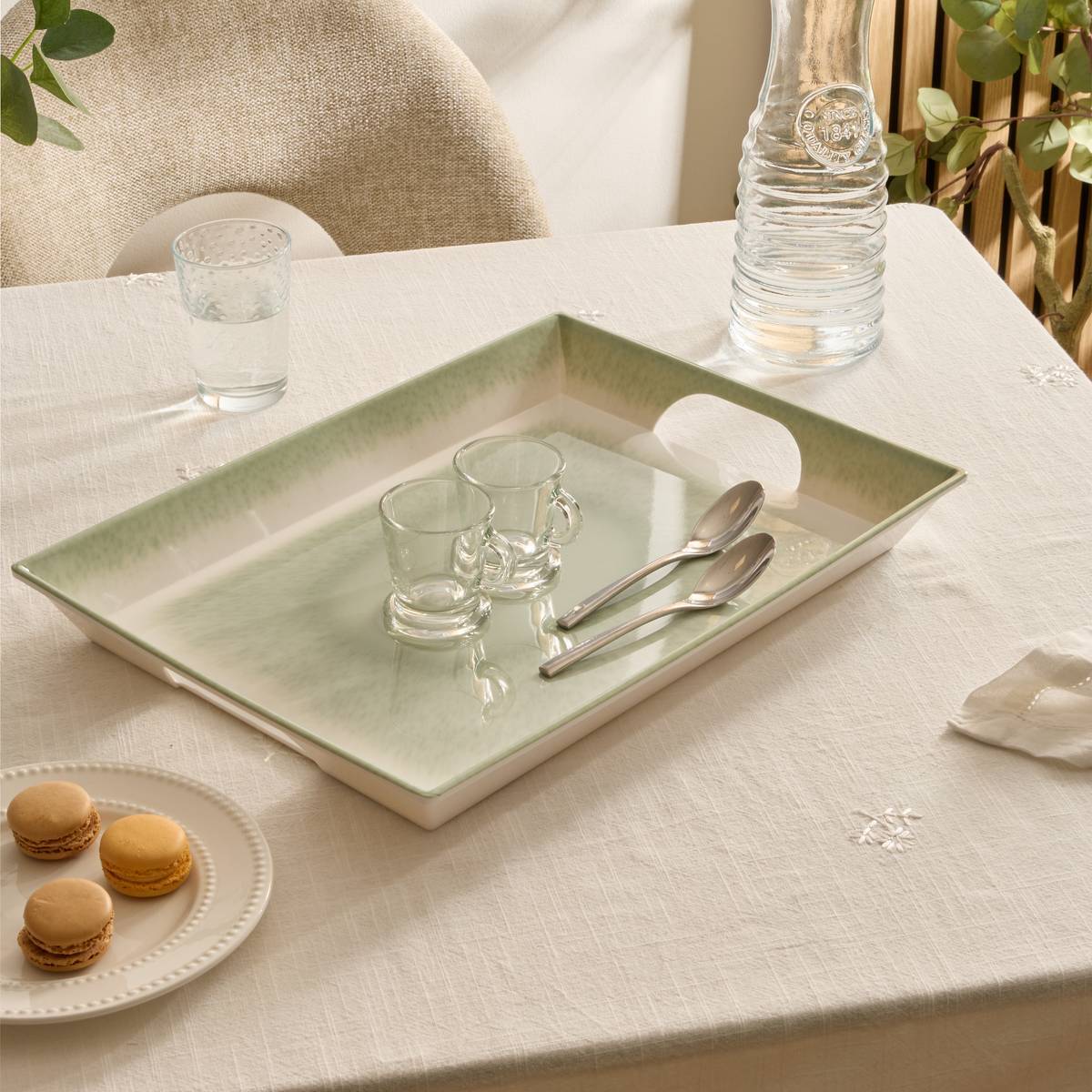 Plateau Clara 29x40cm vert