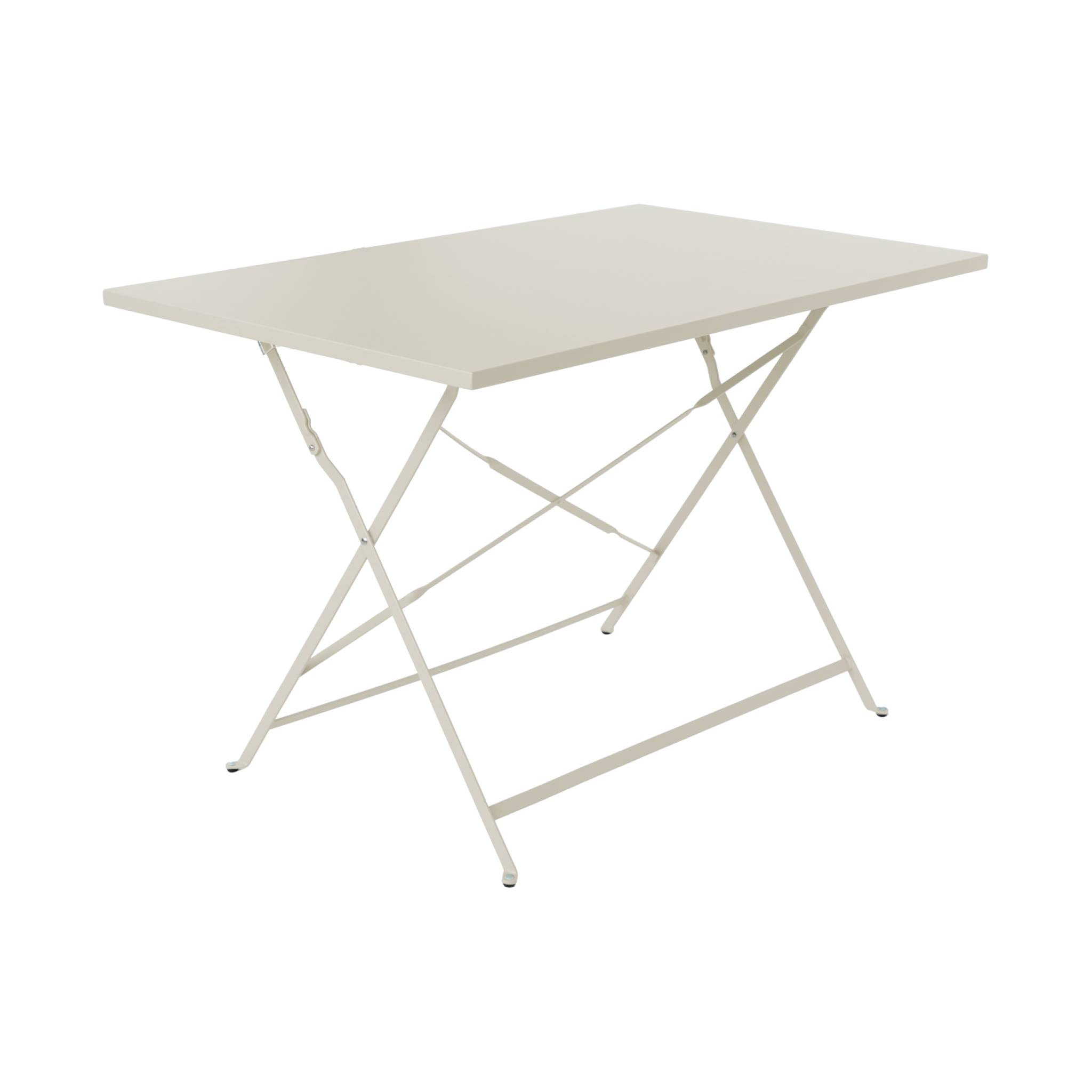 Table de jardin bistrot rectangulaire pliable métal 110 x 70cm. 4 places