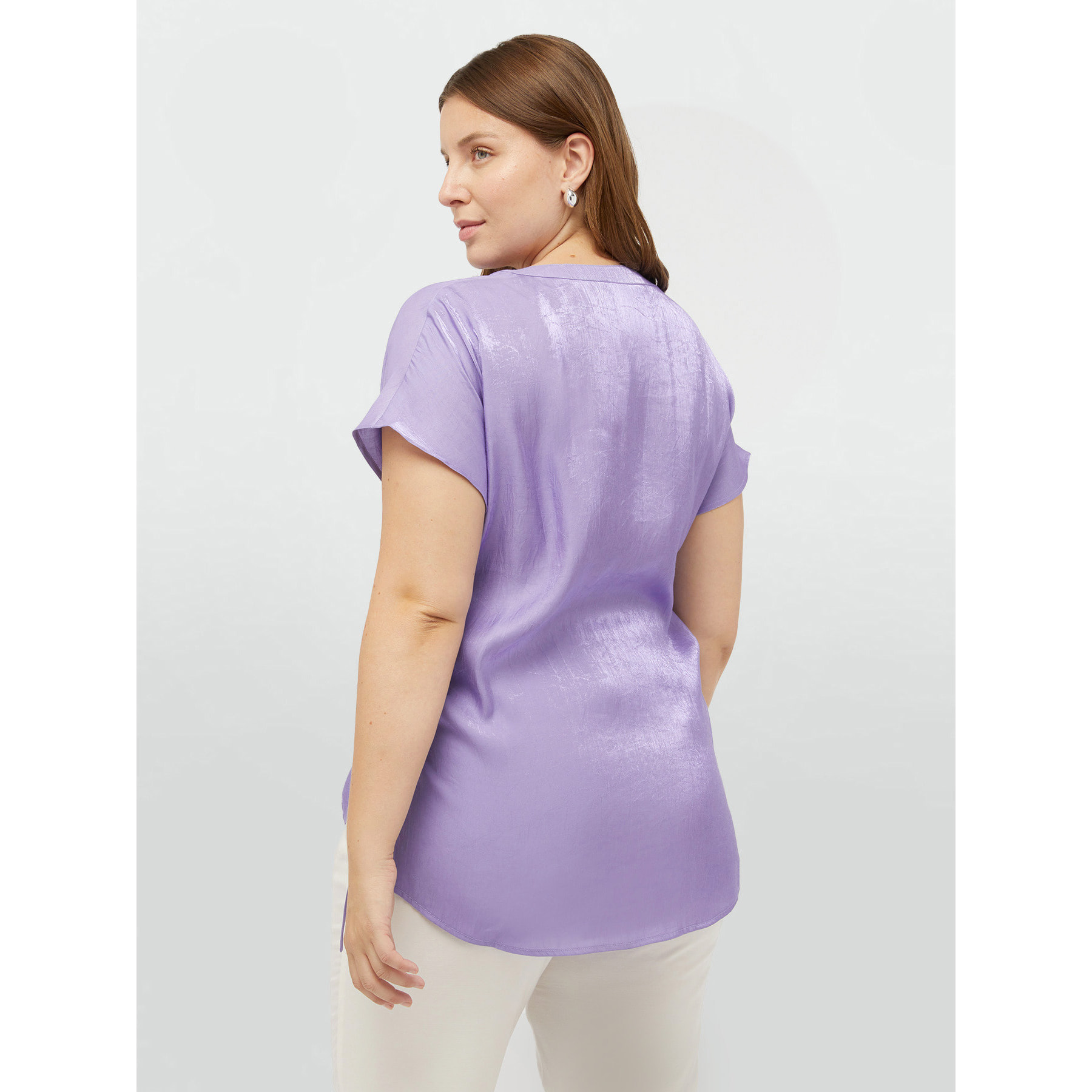 Fiorella Rubino - Blusa con coulisse laterali - Viola